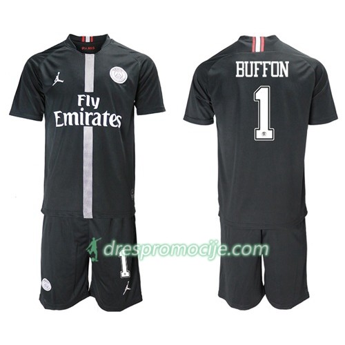 Paris Saint Germain Dres Buffon 1 Jodan Crna Dječji Treći 2018/19 Kratkih Rukava Paris Saint Germain Dres Buffon 1 Jodan Crna Dječji Treći 2018/19 Kratkih Rukava